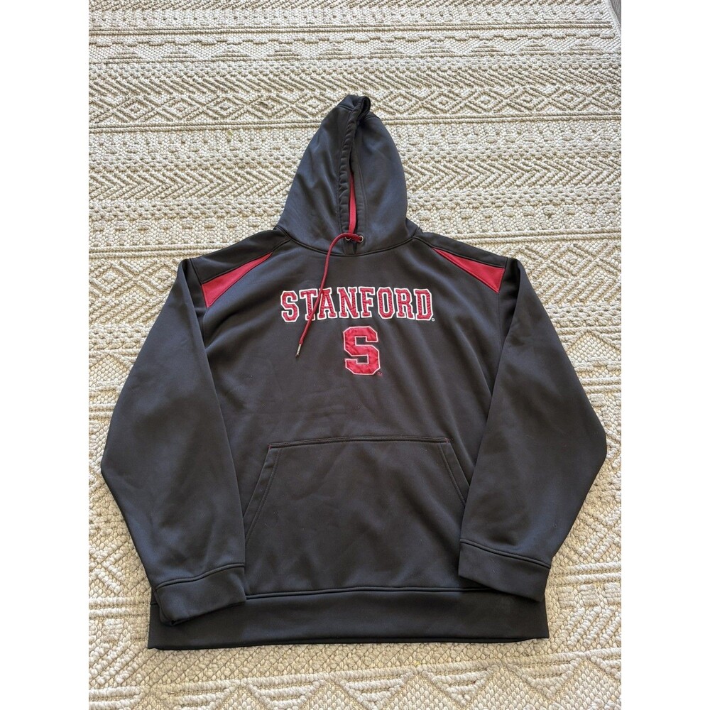Stanford University Mens Hoodie XL Black/Red Sweatshirt Drawstring